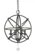 Z-Lite Tull 4 Light Chandelier in Matte Black Finish Model: 458-16MB