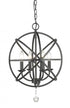 Z-Lite Tull 4 Light Chandelier in Matte Black Finish Model: 458-16MB