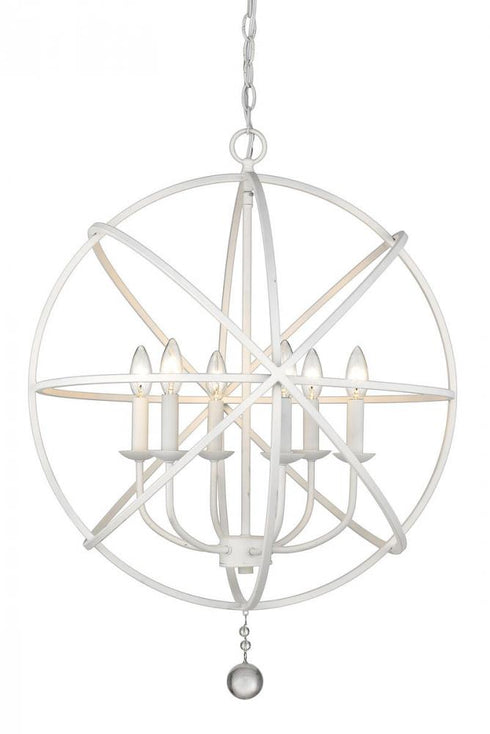 Z-Lite Tull 6 Light Chandelier in Matte Black Finish Model: 458-24MB