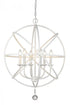 Z-Lite Tull 6 Light Chandelier in Matte Black Finish Model: 458-24MB