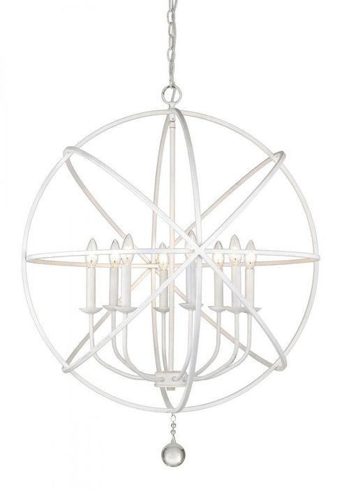 Z-Lite Tull 8 Light Chandelier in Matte Black Finish Model: 458-30MB