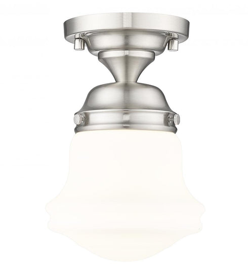 Z-Lite Vaughn 1 Light Flush Mount in Brushed Nickel Finish Model: 735F1-BN