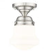 Z-Lite Vaughn 1 Light Flush Mount in Brushed Nickel Finish Model: 735F1-BN