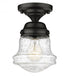 Z-Lite Vaughn 1 Light Flush Mount in Brushed Nickel Finish Model: 735F1-BN