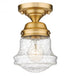 Z-Lite Vaughn 1 Light Flush Mount in Brushed Nickel Finish Model: 735F1-BN