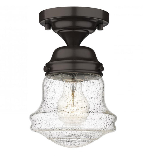 Z-Lite Vaughn 1 Light Flush Mount in Brushed Nickel Finish Model: 735F1-BN