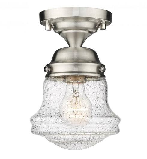 Z-Lite Vaughn 1 Light Flush Mount in Brushed Nickel Finish Model: 735F1-BN