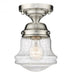 Z-Lite Vaughn 1 Light Flush Mount in Brushed Nickel Finish Model: 735F1-BN