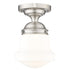 Z-Lite Vaughn 1 Light Flush Mount in Brushed Nickel Finish Model: 735F10-BN