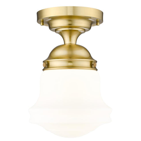 Z-Lite Vaughn 1 Light Flush Mount in Brushed Nickel Finish Model: 735F10-BN