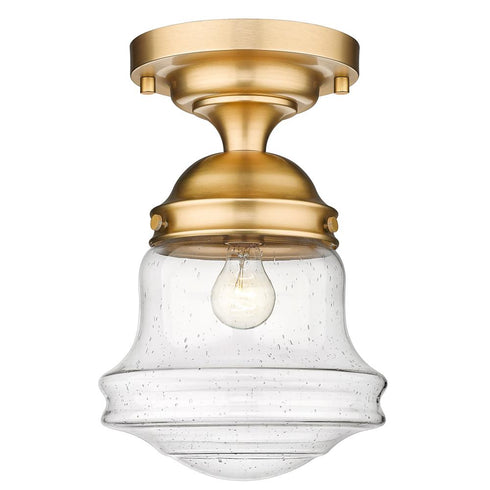 Z-Lite Vaughn 1 Light Flush Mount in Brushed Nickel Finish Model: 735F10-BN