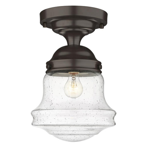Z-Lite Vaughn 1 Light Flush Mount in Brushed Nickel Finish Model: 735F10-BN