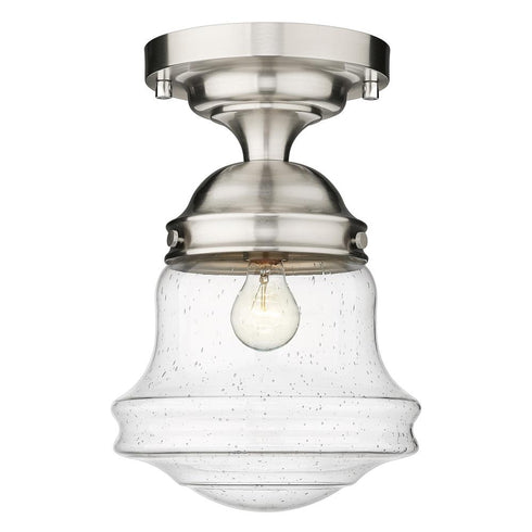 Z-Lite Vaughn 1 Light Flush Mount in Brushed Nickel Finish Model: 735F10-BN