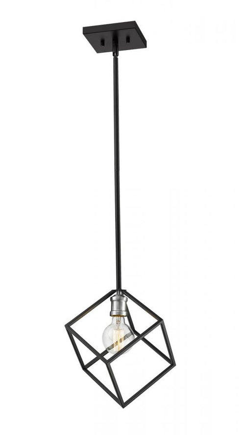 Z-Lite Vertical 1 Light Pendant in Bronze + Olde Brass Finish Model: 478P11-BRZ-OBR