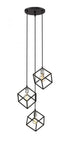 Z-Lite Vertical 3 Light Chandelier in Bronze + Olde Brass Finish Model: 478-3BRZ-OBR