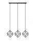 Z-Lite Vertical 3 Light Linear Chandelier in Matte Black + Brushed Nickel Finish Model: 478-3L-MB-BN