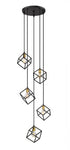Z-Lite Vertical 5 Light Chandelier in Bronze + Olde Brass Finish Model: 478-5BRZ-OBR