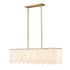 Z-Lite Viviana 5 Light Linear Chandelier in Polished Nickel Finish Model: 345-40L-PN