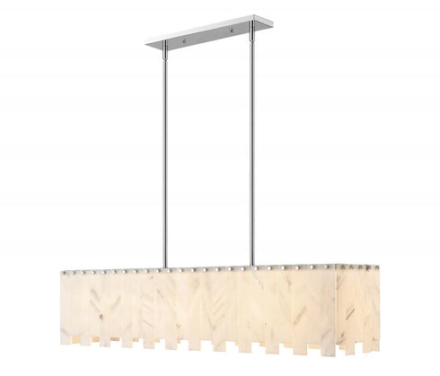 Z-Lite Viviana 7 Light Linear Chandelier in Polished Nickel Finish Model: 345-49L-PN