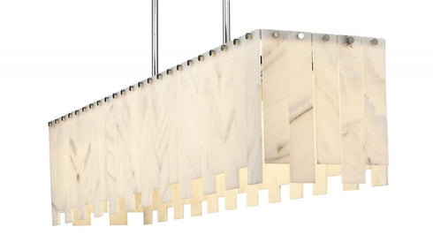 Z-Lite Viviana 7 Light Linear Chandelier in Polished Nickel Finish Model: 345-49L-PN