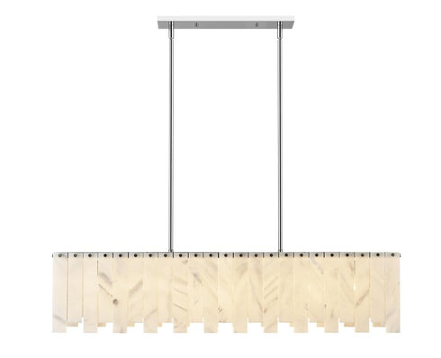 Z-Lite Viviana 7 Light Linear Chandelier in Polished Nickel Finish Model: 345-49L-PN