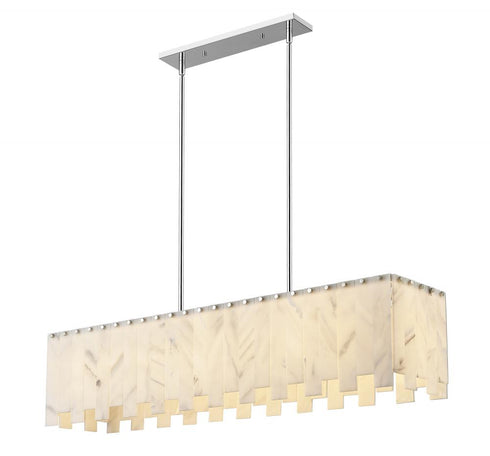 Z-Lite Viviana 7 Light Linear Chandelier in Polished Nickel Finish Model: 345-49L-PN
