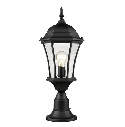Z-Lite Wakefield 1 Light Outdoor Pier Mounted Fixture in Black Finish Model: 522PHM-553PM-BK
