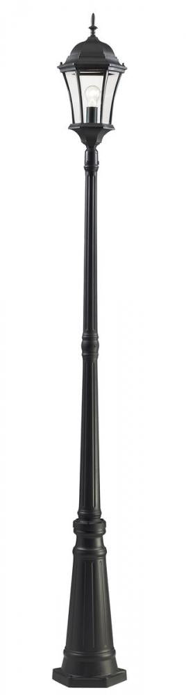 Z-Lite Wakefield 1 Light Outdoor Post Mounted Fixture in Black Finish Model: 522MP1-BK
