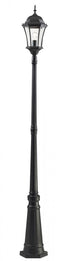 Z-Lite Wakefield 1 Light Outdoor Post Mounted Fixture in Black Finish Model: 522MP1-BK
