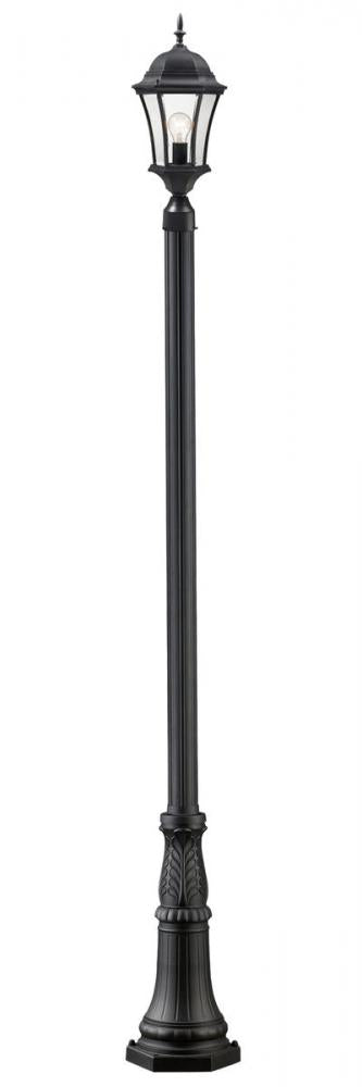 Z-Lite Wakefield 1 Light Outdoor Post Mounted Fixture in Black Finish Model: 522PHM-518P-BK