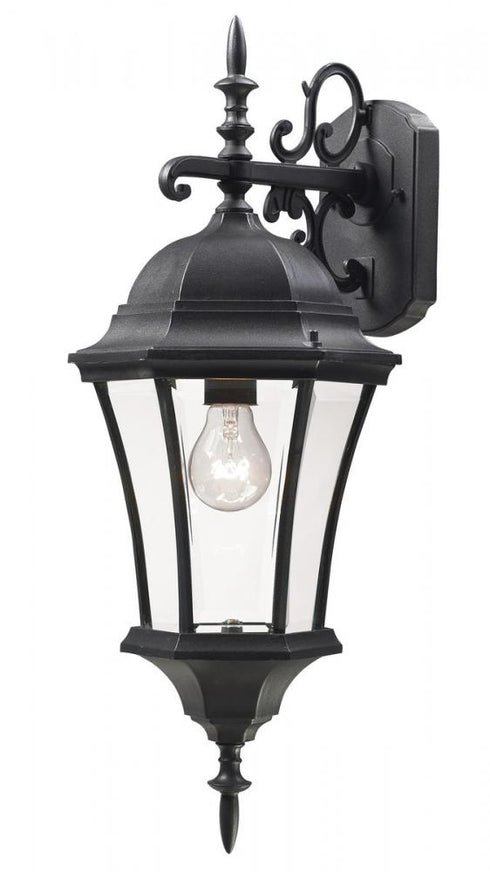 Z-Lite Wakefield 1 Light Outdoor Wall Light in Black Finish Model: 522M-BK