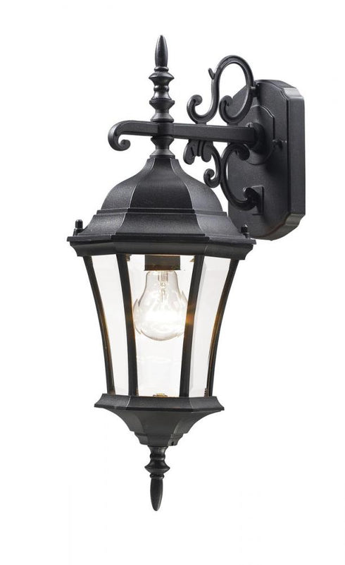 Z-Lite Wakefield 1 Light Outdoor Wall Light in Black Finish Model: 522S-BK