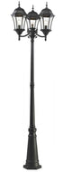 Z-Lite Wakefield 3 Light Outdoor Post Mounted Fixture in Black Finish Model: 522MP3-BK
