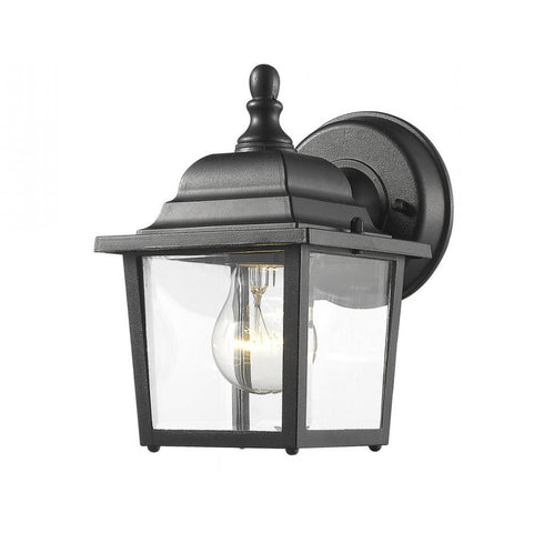 Z-Lite Waterdown 1 Light Outdoor Wall Light in Black Finish Model: 546BK