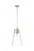 Z-Lite Wentworth 1 Light Pendant in Brushed Nickel Finish Model: 2300P12-BN