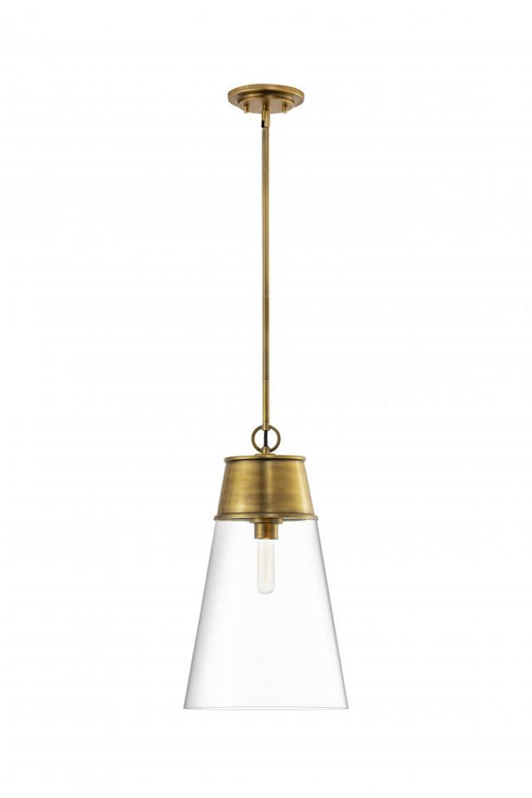 Z-Lite Wentworth 1 Light Pendant in Brushed Nickel Finish Model: 2300P12-BN