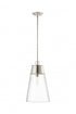 Z-Lite Wentworth 1 Light Pendant in Brushed Nickel Finish Model: 2300P12-BN