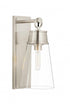 Z-Lite Wentworth 1 Light Wall Sconce in Brushed Nickel Finish Model: 2300-1SL-BN