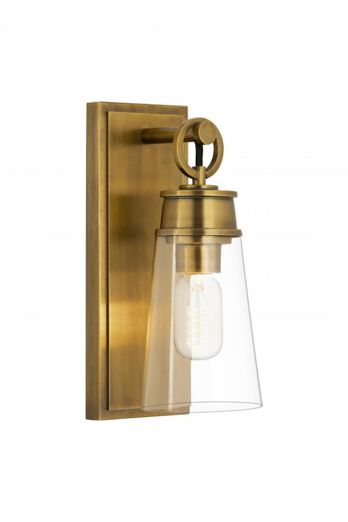 Z-Lite Wentworth 1 Light Wall Sconce in Brushed Nickel Finish Model: 2300-1SS-BN