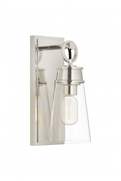 Z-Lite Wentworth 1 Light Wall Sconce in Brushed Nickel Finish Model: 2300-1SS-BN