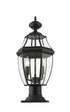 Z-Lite Westover 2 Light Outdoor Pier Mounted Fixture in Black Finish Model: 580PHM-533PM-BK