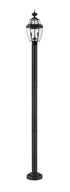 Z-Lite Westover 2 Light Outdoor Post Mounted Fixture in Black Finish Model: 580PHM-567P-BK