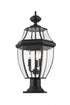 Z-Lite Westover 3 Light Outdoor Pier Mounted Fixture in Black Finish Model: 580PHB-533PM-BK