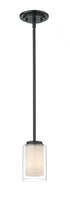 Z-Lite Willow 1 Light Pendant in Brushed Nickel Finish Model: 426MP-BN