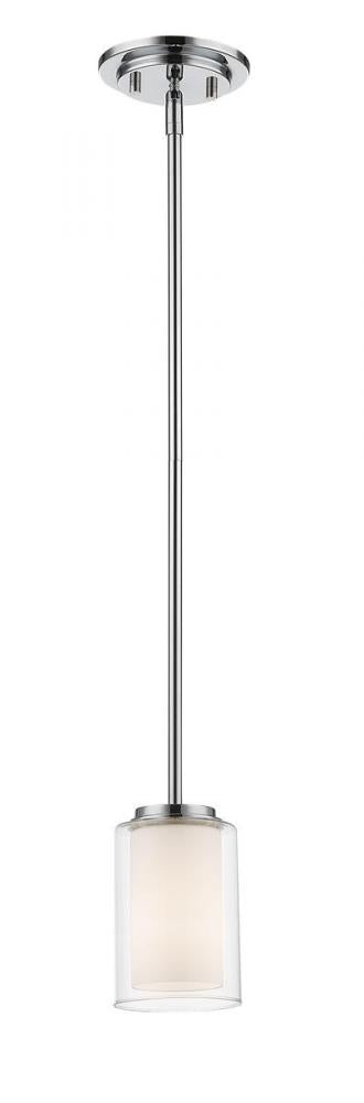 Z-Lite Willow 1 Light Pendant in Brushed Nickel Finish Model: 426MP-BN