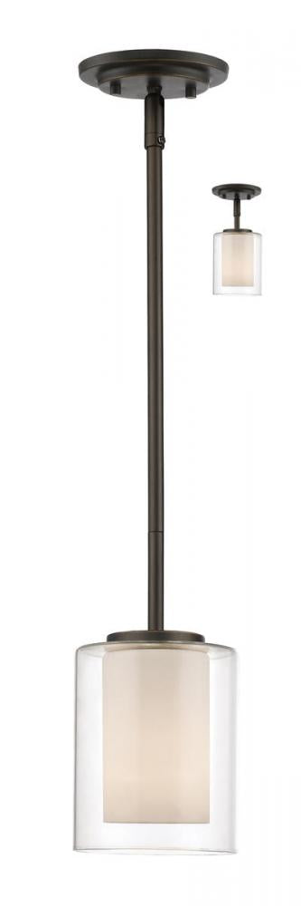 Z-Lite Willow 1 Light Pendant in Brushed Nickel Finish Model: 426MP-BN