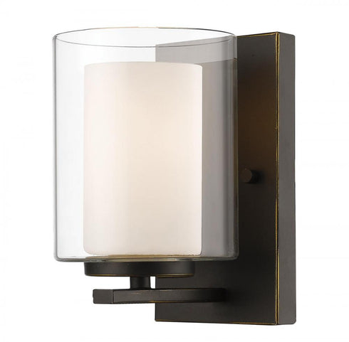 Z-Lite Willow 1 Light Wall Sconce in Brushed Nickel Finish Model: 426-1S-BN