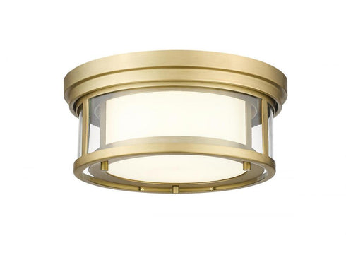 Z-Lite Willow 2 Light Flush Mount in Brushed Nickel Finish Model: 426F12-BN