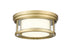 Z-Lite Willow 2 Light Flush Mount in Brushed Nickel Finish Model: 426F12-BN