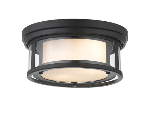 Z-Lite Willow 2 Light Flush Mount in Brushed Nickel Finish Model: 426F12-BN